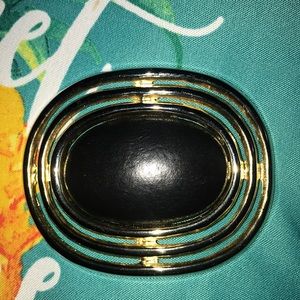 Day Lor Belt Buckle Vintage Leather Goldtone 3.4”